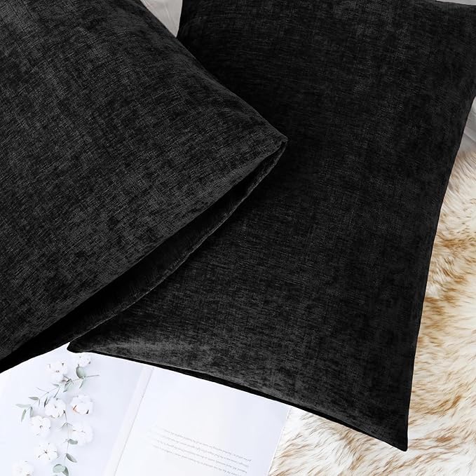CaliTime Throw Pillow Covers Decorative 20 X 26 Inches Pack of 2 Cozy Chenille - Image 6