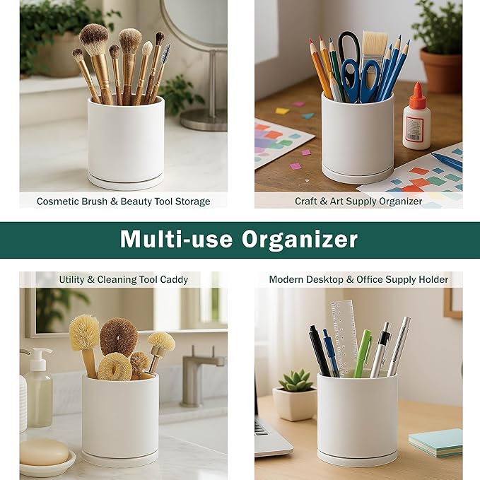 D'vine Dev 360° Rotating Utensil Holder – 7.2" Kitchen Utensil Crock - Image 7