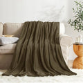 KMUSET Fleece Blanket Dark Brown Lightweight Super Soft Cozy Fuzzy Bed Blankets by COZYBLANKETHappyHomeLife