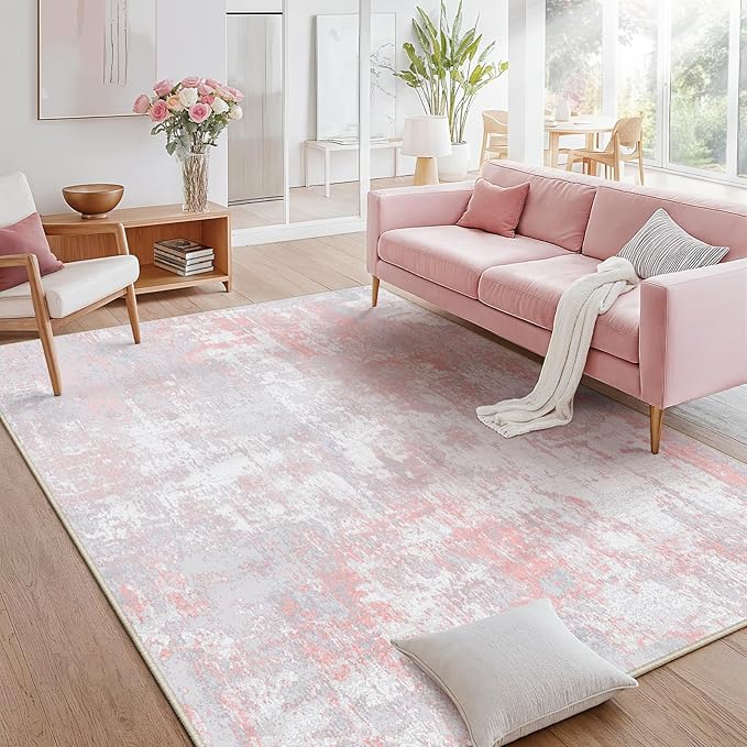 Washable Area Rugs 6'x8' Non-Slip Modern Abstract Soft - Image 8