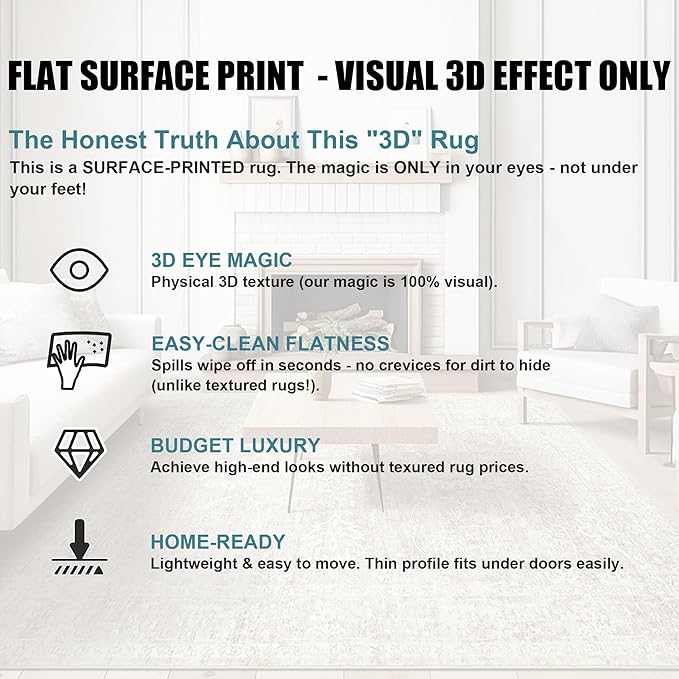 Madane 6x9 Area Rugs for Living Room, Vintage Stain Resistant Area Rug - Image 4