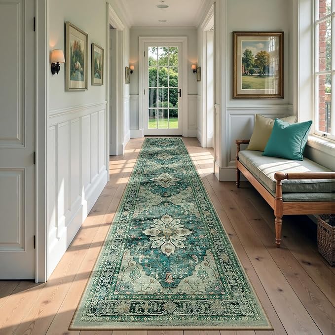 Area Rugs 2'6''x10' Runner Rug Non Slip Washable by RELEANY