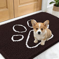 OLANLY Dog Door Mat for Muddy Paws 24x16, Paw Print Design, Absorbs Moisture by OLANLY