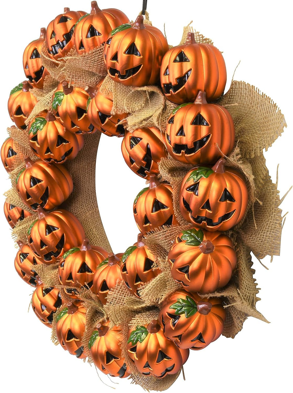 Tree Buddees Jack-O-Lantern Pumpkin Halloween Wreath Decoration