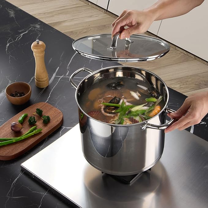 14 QT Stainless Steel Large Stock Pot, LIANYU Heavy Stockpot - Image 3