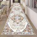HEBE Hallway Runner Rug 2'8''x14' Washable Vintage Distressed Area Rugs Non by HEBE
