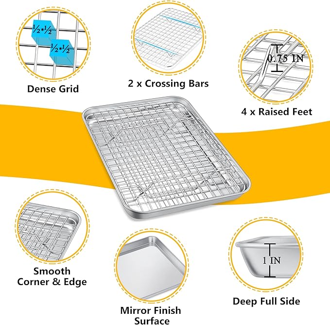 P&P CHEF 10.4 Inch Toaster Oven Pan - Image 3