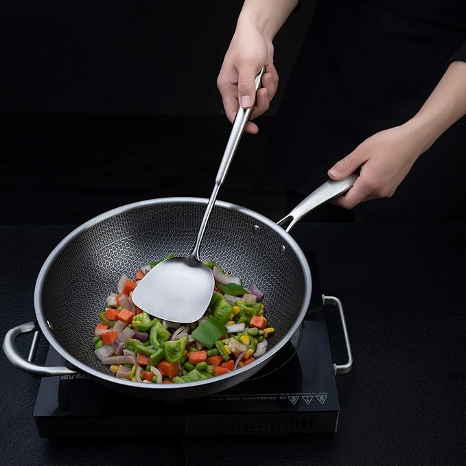 FJNATINH Wok Spatula and Soup Ladle Set - Image 7