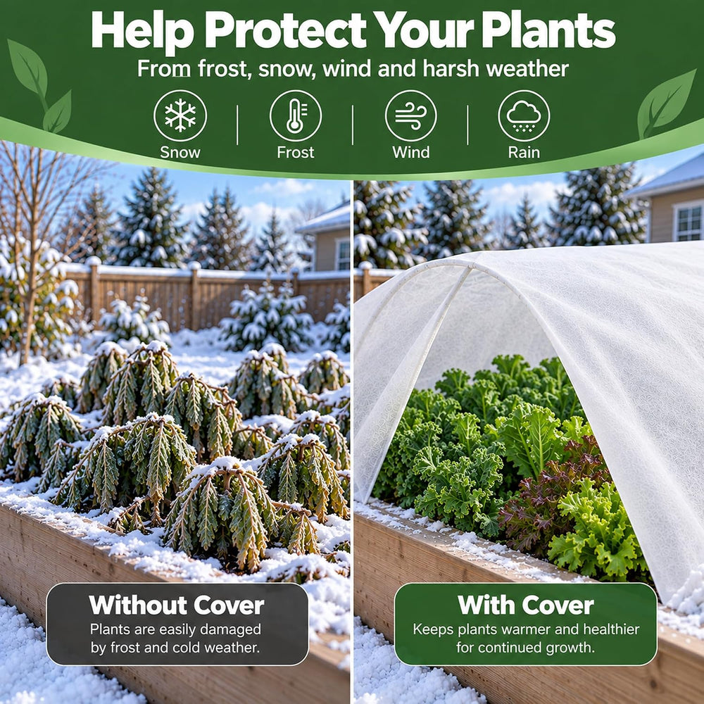 SPORTYOUTH 2Pack Plant Covers Freeze Protection 10x30Ft Floating Row Cover