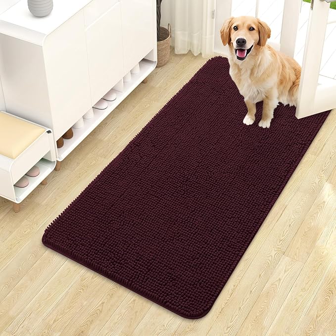 OLANLY Dog Door Mat for Muddy Paws 44x24, Absorbs Moisture and Dirt, Absorbent by OLANLY