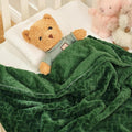 InHand Fleece Baby Blanket, Super Soft Swaddle Blanket, Plush Fuzzy Warm Green by inhand
