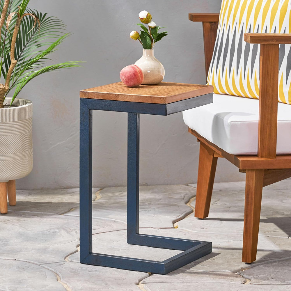 Merax 19 Inch Side Table C-Shaped End Table Small Side Table for Couch, Sofa ...
