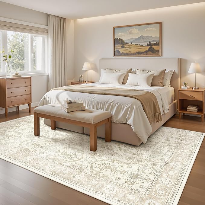 Area Rug 6x9, Washable Rugs, Stain Resistant Gray Area Rugs - Image 4
