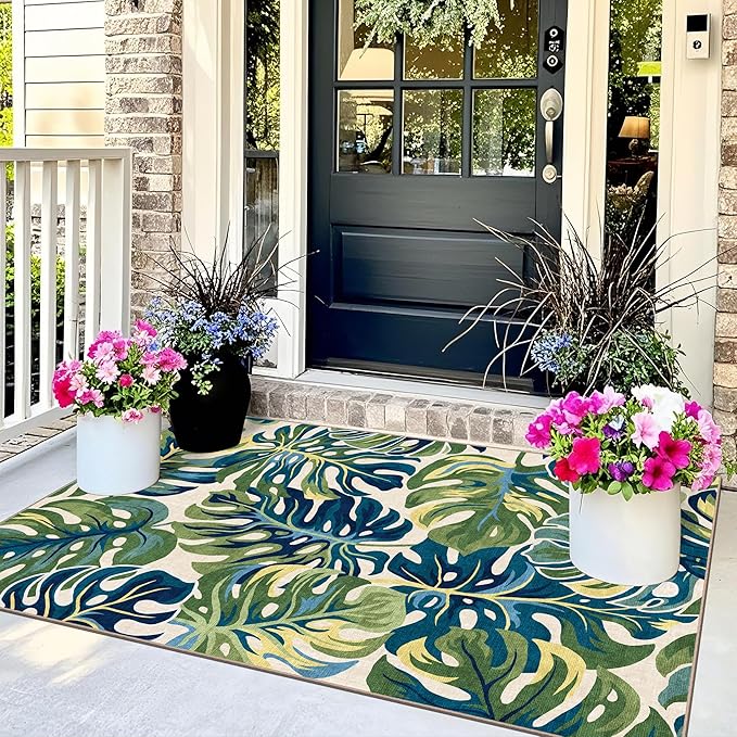 3x5 Botanical Entry Rug