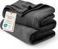 Bedsure GentleSoft Fleece Blanket California King Size Charcoal by BEDSURE