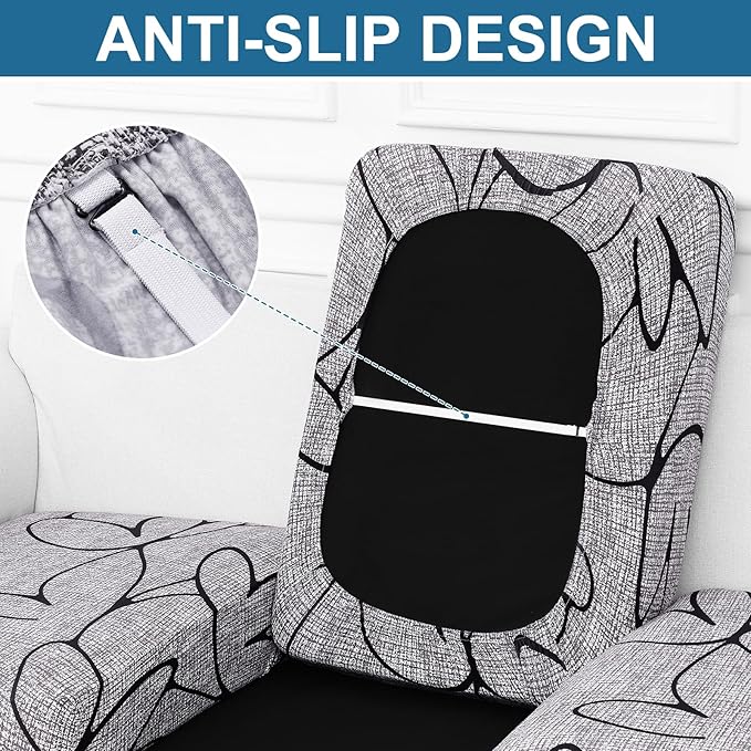 Smiry Printed Couch Cushion Covers, Stretch Soft Couch Covers - Image 4