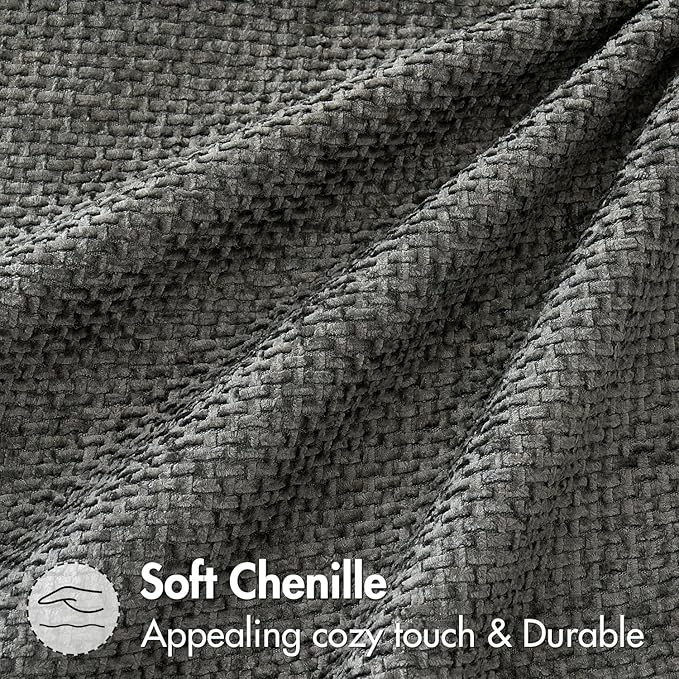 MIULEE Pack of 2 Couch Throw Pillow Covers 18x18 Inch Dark Gray Modern Boho - Image 6