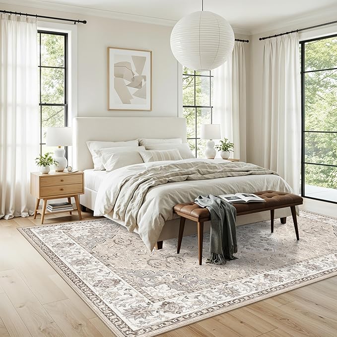 Living Room 6x9 Area Rugs: Farmhouse Washable Ultra Soft Carpet - Image 6