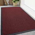 Smiry Front Door Mat Outside Entrance, Heavy Duty Natural Rubber Doormat by Smiry
