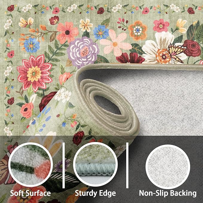 2x4 Entryway Runner Rugs, Non Slip Washable Rugs - Image 7