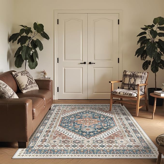 3x5 Washable Area Rug for Entryway, Kitchen Rugs Non Slip for Dining Room - Image 3