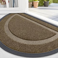 OLANLY Half Circle Door Mat Indoor Outdoor Entrance Welcome, Waterproof by OLANLY