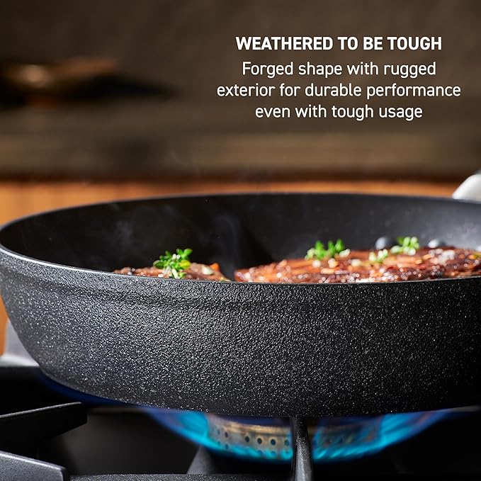 T-Fal Stone Force Platinum Non Stick Jumbo Cooker w/Lid & Helper Handle 5 Quart - Image 2