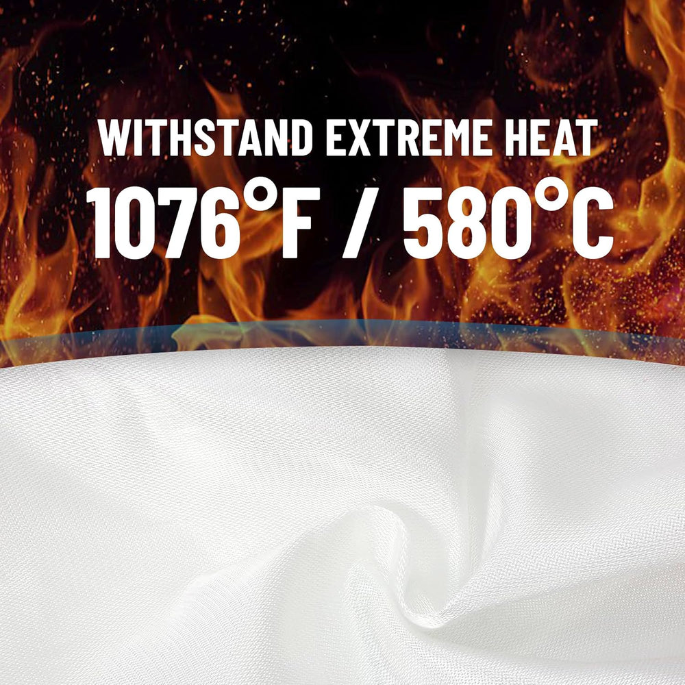 Fire Suppression Blanket - Waterproof, Oil-Resistant, Fiberglass Fire Blanket...