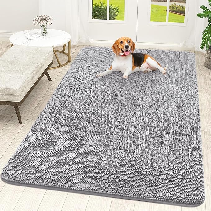 OLANLY Dog Door Mat for Muddy Paws 70x46, Absorbs Moisture and Dirt, Absorbent by OLANLY
