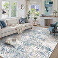 PureCozy Blue 6x9 Area Rug Washable Modern Abstract Living Room Carpet Non Slip by PureCozy