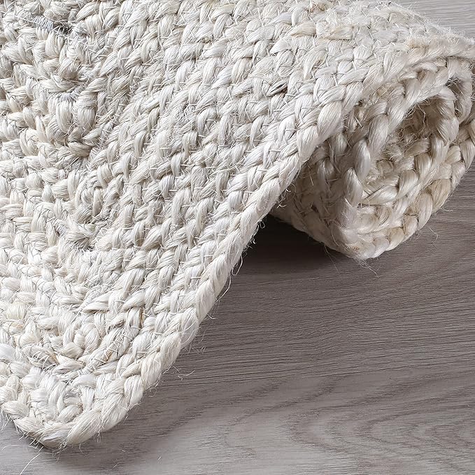 Hausattire Hand Woven Jute Braided Rug, Reversible Boho Entry Area Rugs - Image 6
