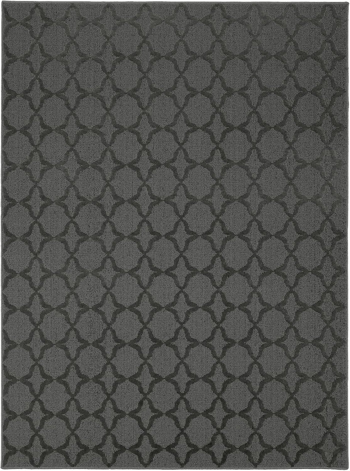 Garland Rug Sparta Non Slip Polypropylene 5 Ft. X 8 Ft. Cinder Gray Area Rug- Ideal for Living Rooms & Hallways, Stylish & Durable for High-Traffic Areas