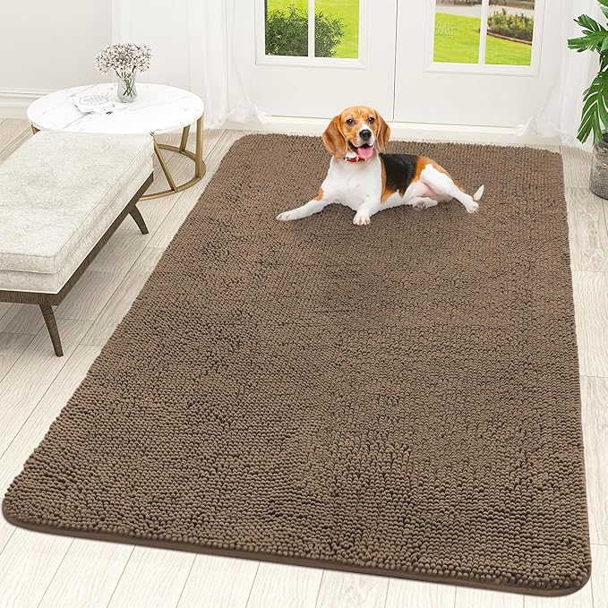 OLANLY Dog Door Mat for Muddy Paws 70x46, Absorbs Moisture and Dirt, Absorbent by OLANLY