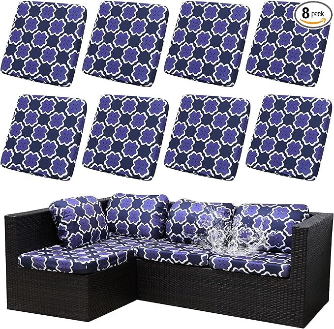 Outdoor Cushion Covers Set, Replacement by SUKAIKEQA