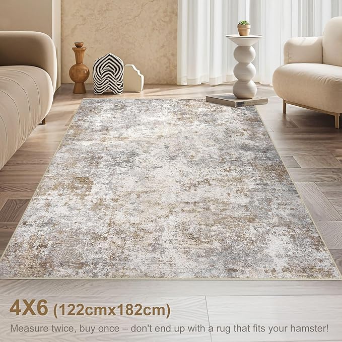 UERMEI 4x6 Area Rug Living Room Rugs - Image 2