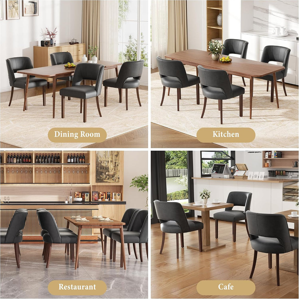Dining Chairs Set of 8,Modern Dining Room Chairs with Thick Cushions,Faux Lea...