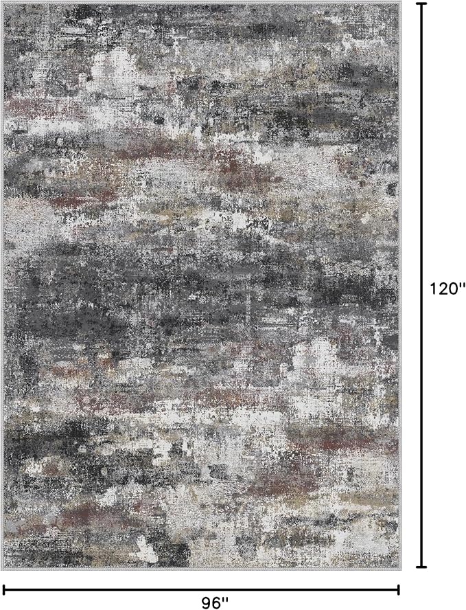 Area Rugs 8x10 for Living Room Bedroom, Modern Abstract Machine Washable Soft - Image 2