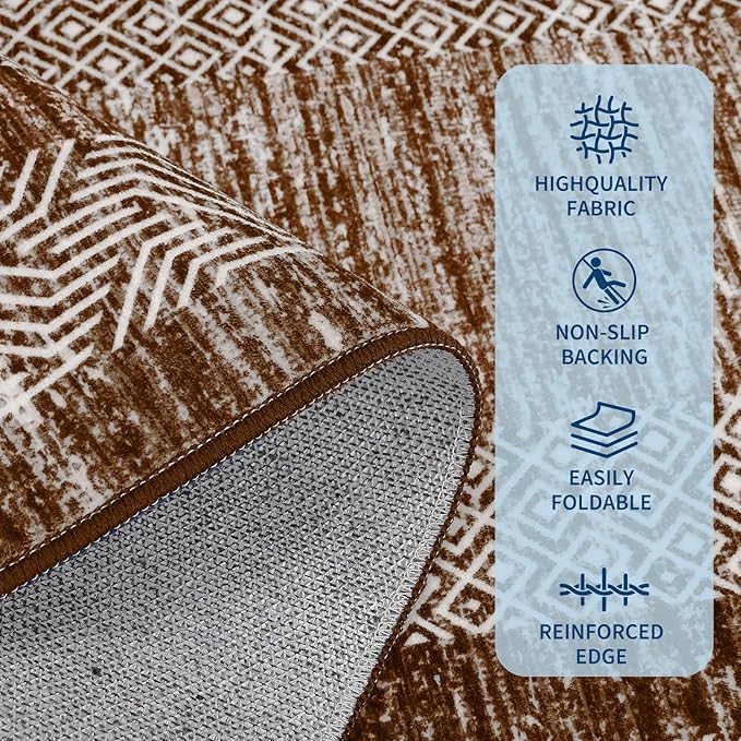 GarveeHome Washable Runner Rug 2x6 Modern Hallway Rug Non Slip Entryway Runner - Image 3