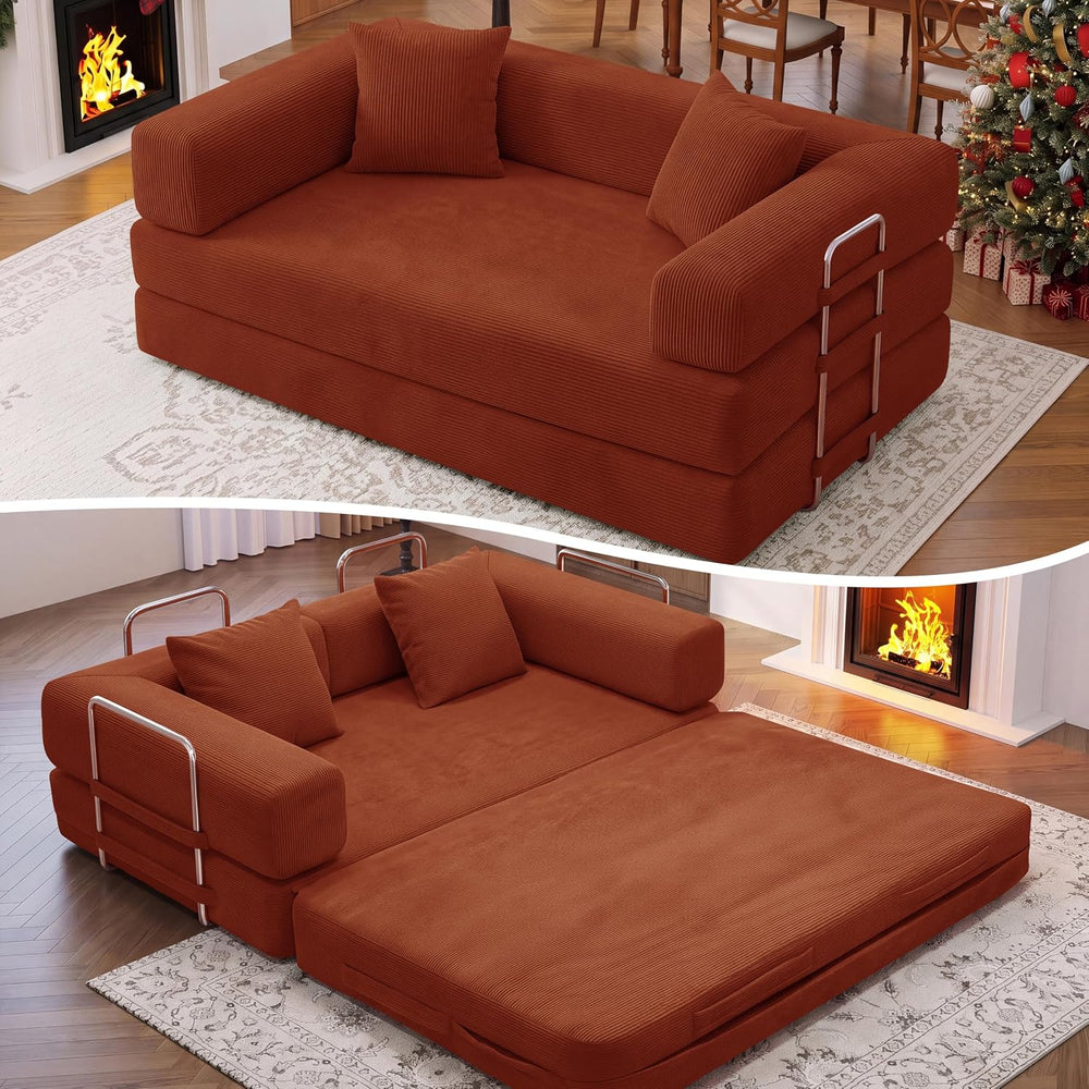 BSHOMGI 59.0 Inch Sofa Bed, 4-in-1Convertible Futon Sofas Bed Pull Out Sleepe...