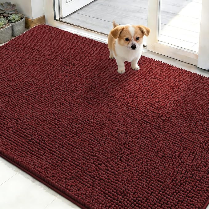 OLANLY Dog Door Mat for Muddy Paws 48x30, Absorbs Moisture and Dirt, Absorbent by OLANLY