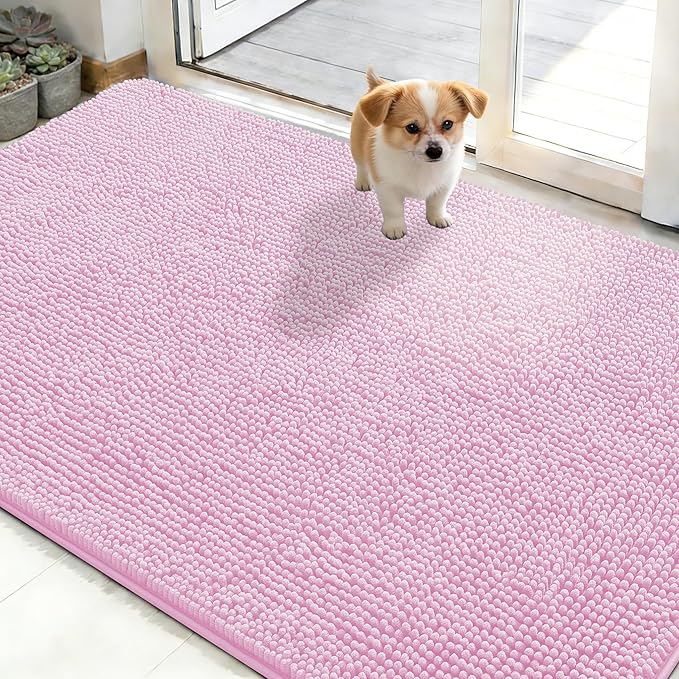 OLANLY Dog Door Mat for Muddy Paws 48x30, Absorbs Moisture and Dirt, Absorbent by OLANLY