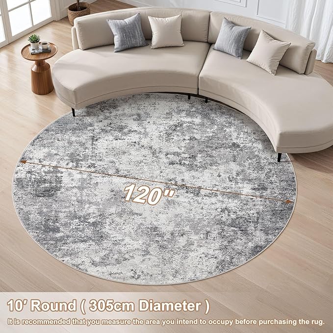 UERMEI 10ft Round Area Rug Living Room Rugs - Image 7