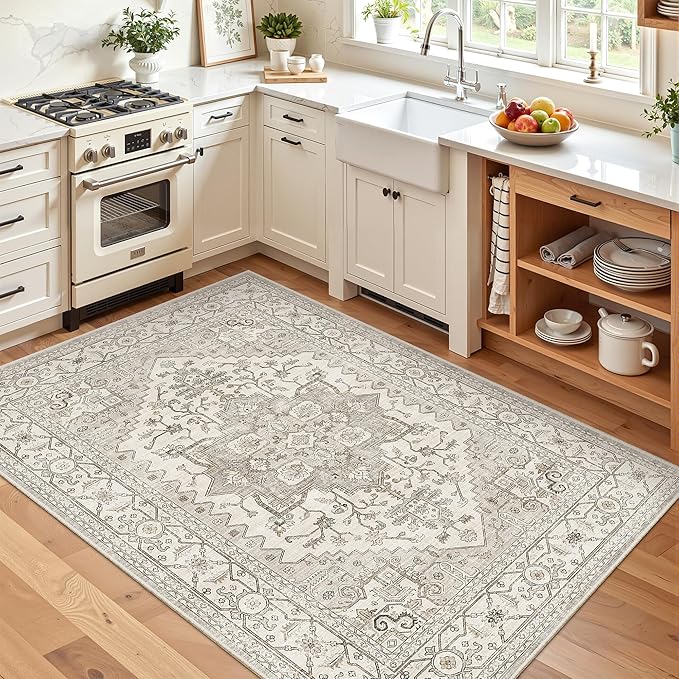 Madane Area Rug 3x5, Entryway Washable Vintage Runners Bedroom Non Slip Indoor - Image 3