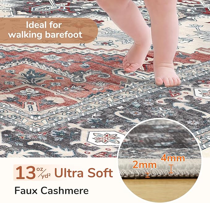 OPPODREAM Soft Area Rugs 9x12 Living Room, Washable Rugs 9x12 - Image 2
