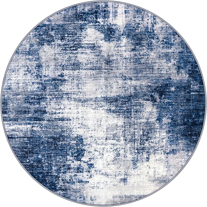 IOHOUZE Abstract Round Area Rug 6 Ft Washable Circle Rugs Large Round Rug Non - Image 9