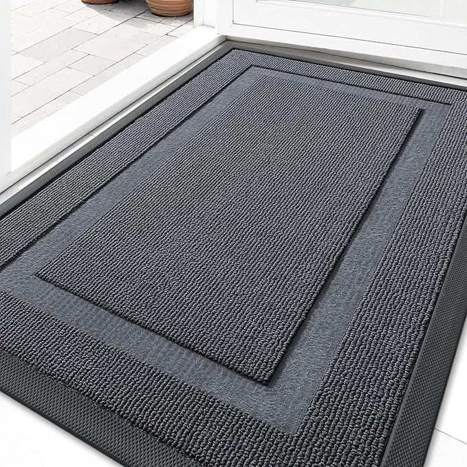 OLANLY Front Door Mat Indoor Outdoor Entrance, Waterproof All-Season, by OLANLY