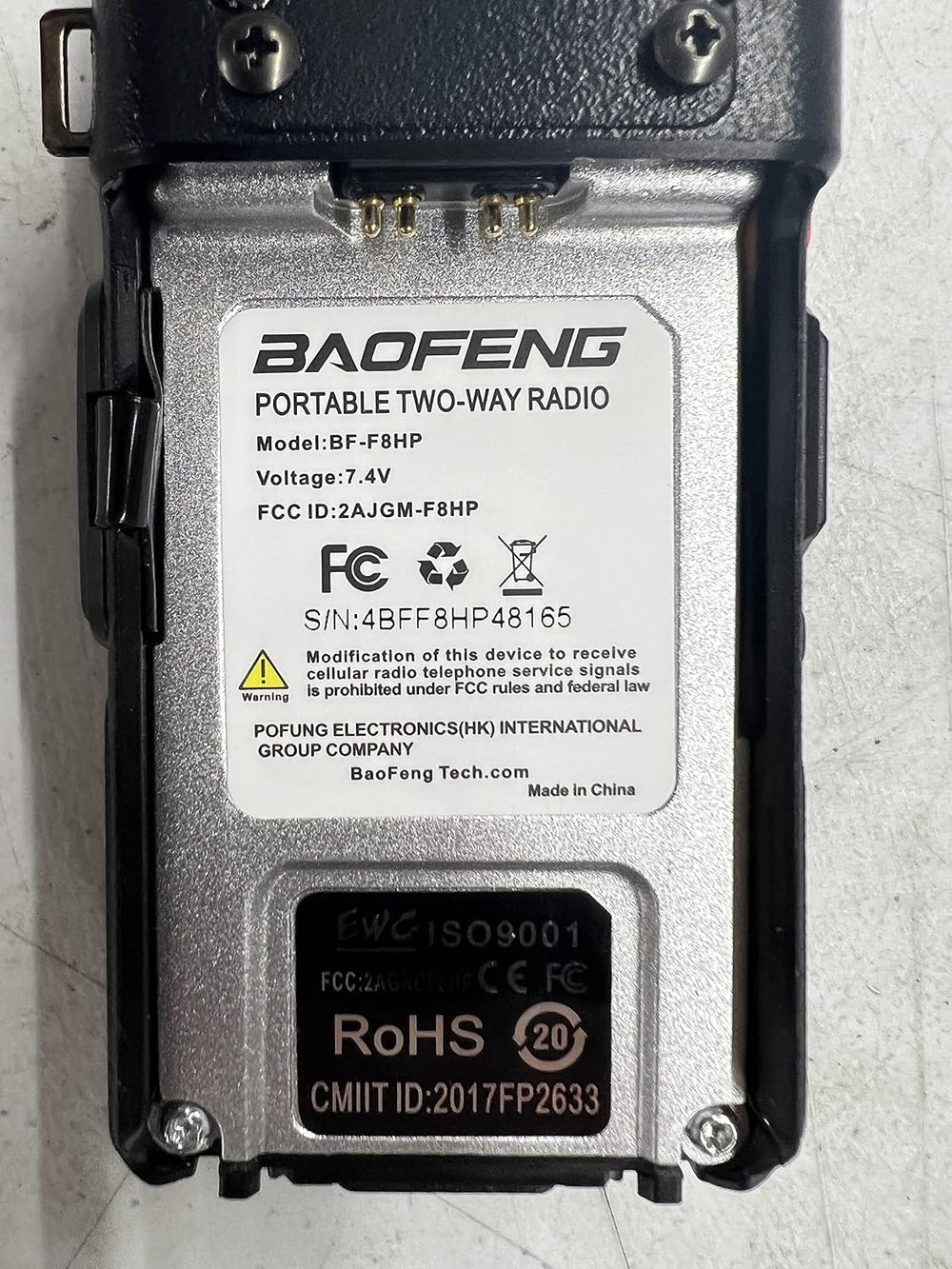 BAOFENG BF-F8HP (UV-5R 3rd Gen) 8-Watt Dual Band Two-Way Radio (136-174MHz VH...