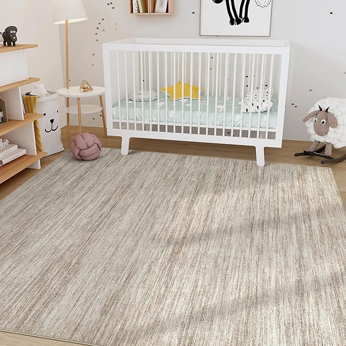 Nakagishi 6X9 Area Rugs Living Room: Washable Large Vintage Rug Neutral - Image 8