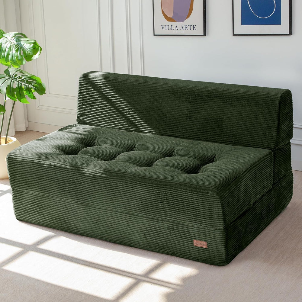 MAXYOYO Folding Sofa Bed, 8-Inch Fold-Out Chair Bed, Single