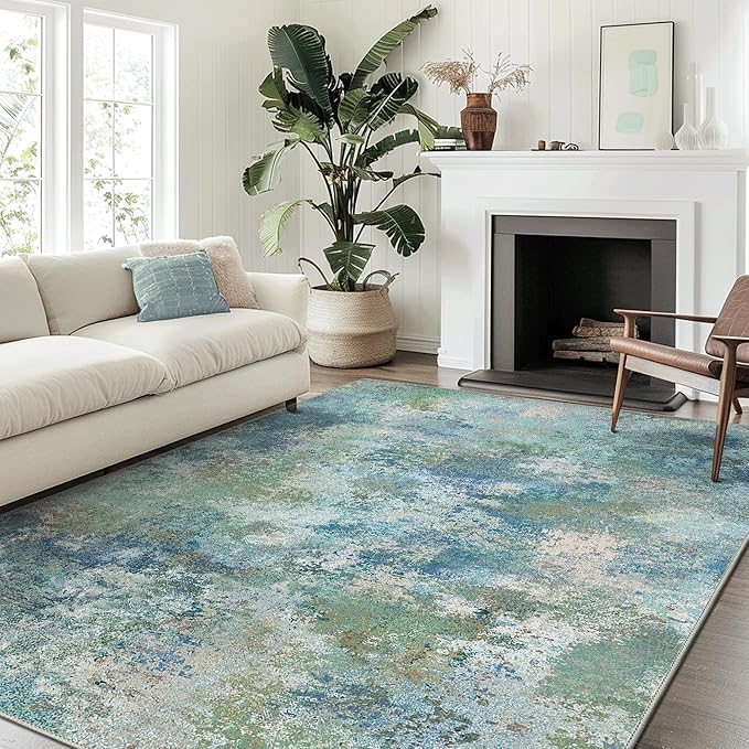 Area Rugs 6x9 for Living Room Bedroom, Modern Abstract Machine Washable Rug - Image 3